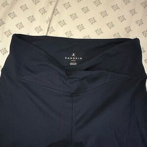 Danskin criss cross band navy flare leggings